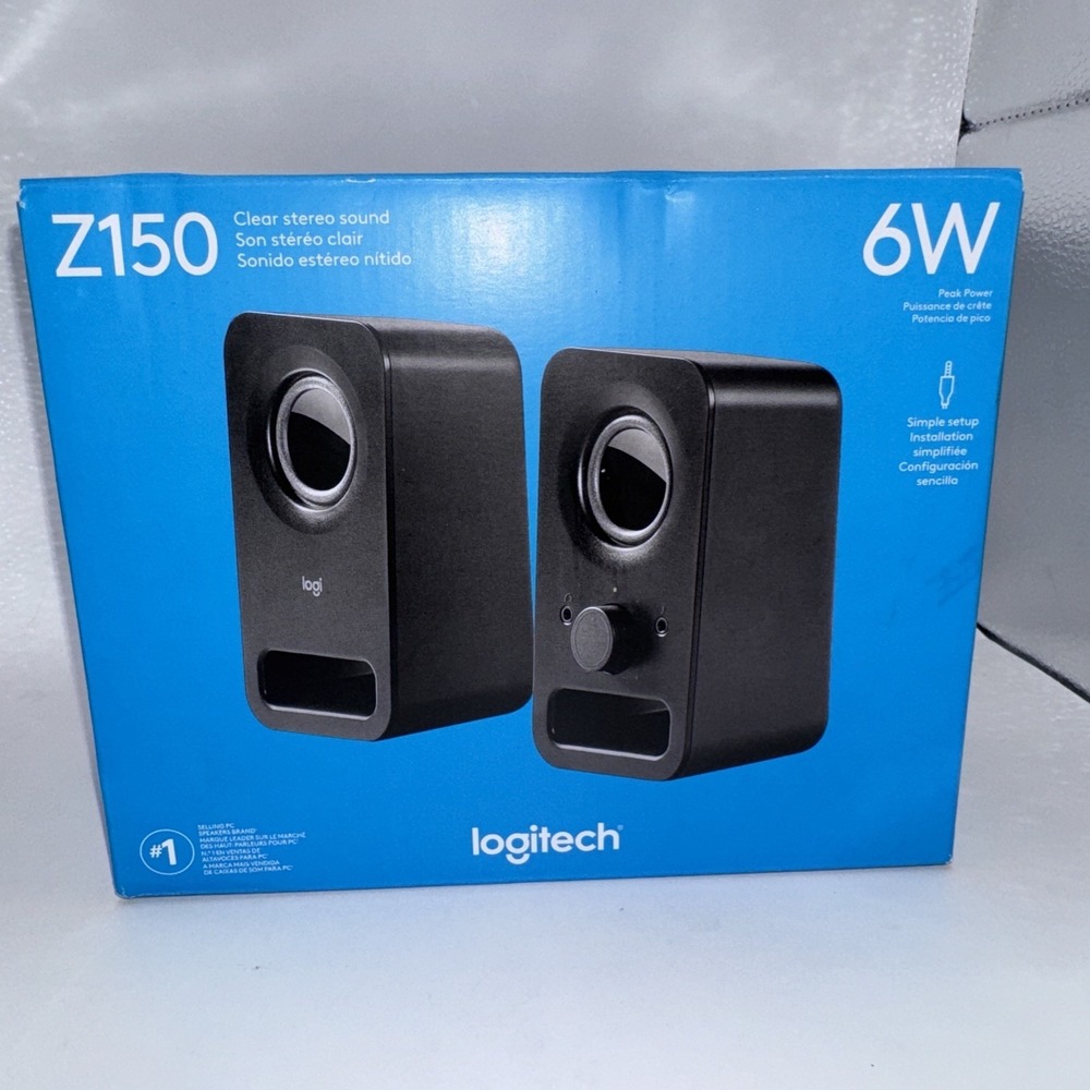 Logitech Z150 Multimedia Speakers Black 980000802 Clear Stereo Sound